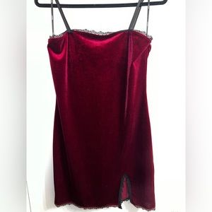 Forever 21 Red Velvet Cami Dress